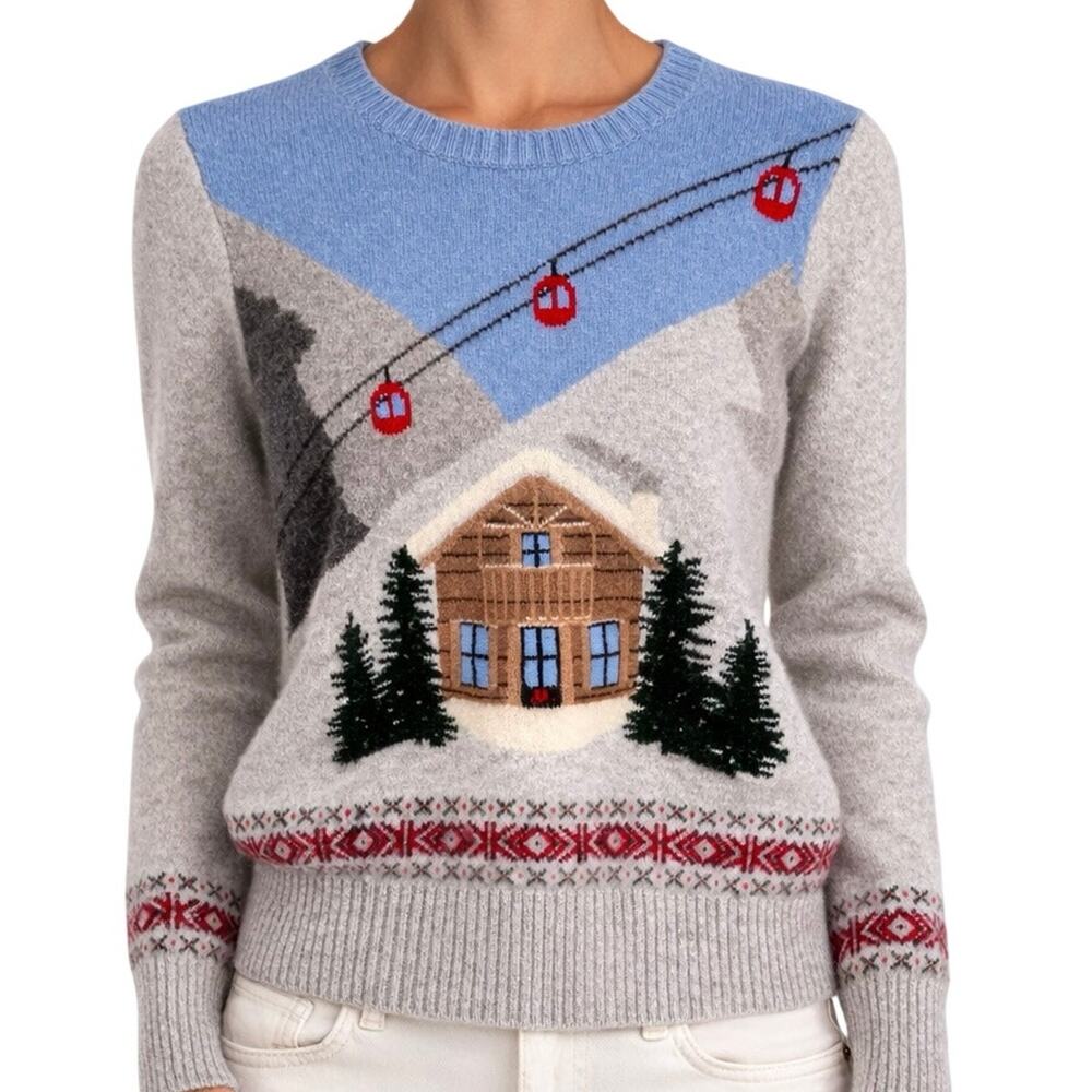 Brooks Brothers 100% Wool Large(fits like a small) Winter Christmas Sweater Ski - Picture 1 of 11